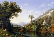 Jacob Philipp Hackert Landscape with Motifs of the English Garden in Caserta France oil painting artist
